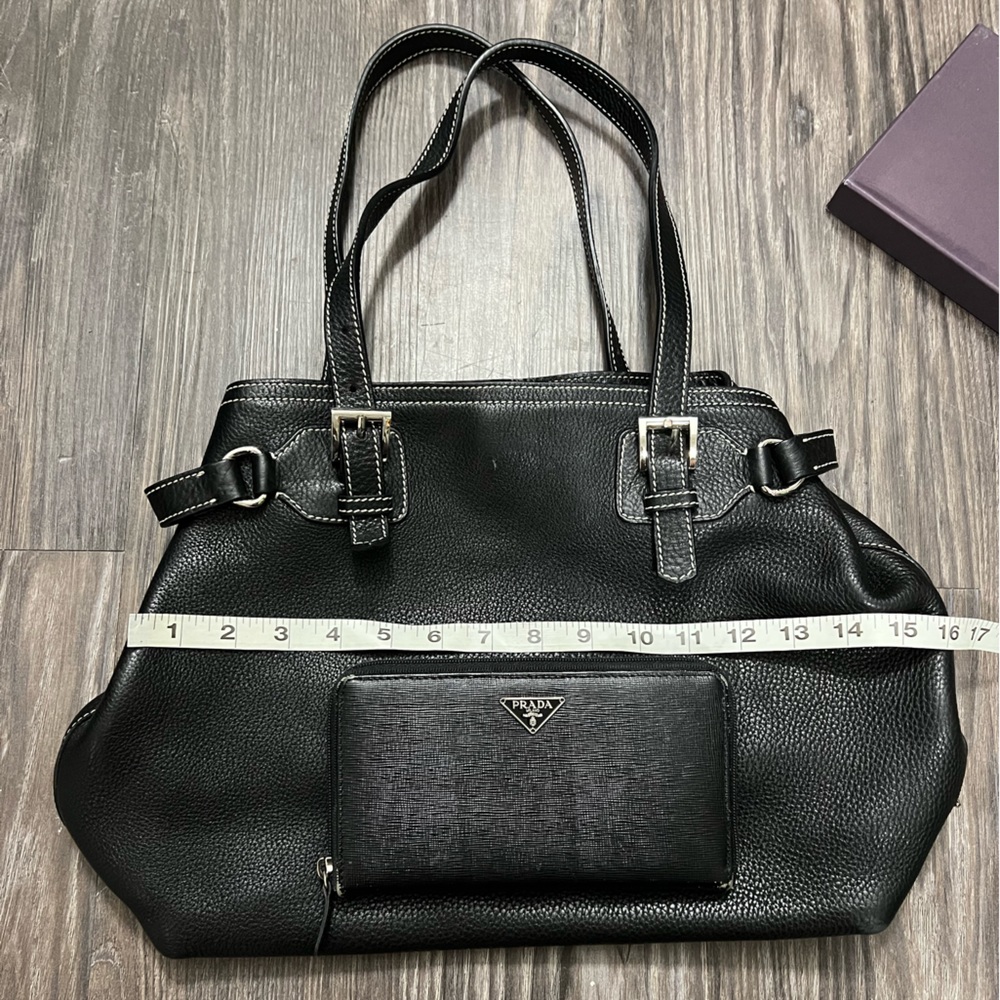 Black leather Prada Purse & Wallet set EUC!!!! - Picture 7 of 16